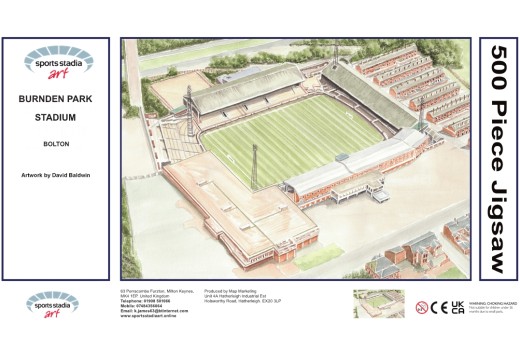 Burnden Park Stadium Fine Art Jigsaw Puzzle - Bolton Wanderers FC Burnden Park Stadium Fine Art Jigsaw Puzzle - Bolton Wanderers FC